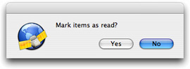 Image showing the mark items as read dialog.