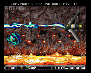 Volcano level screenshot.