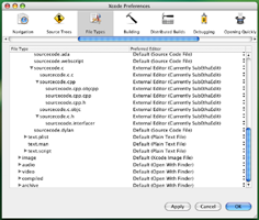 Small scale image showing filetypes preferences.